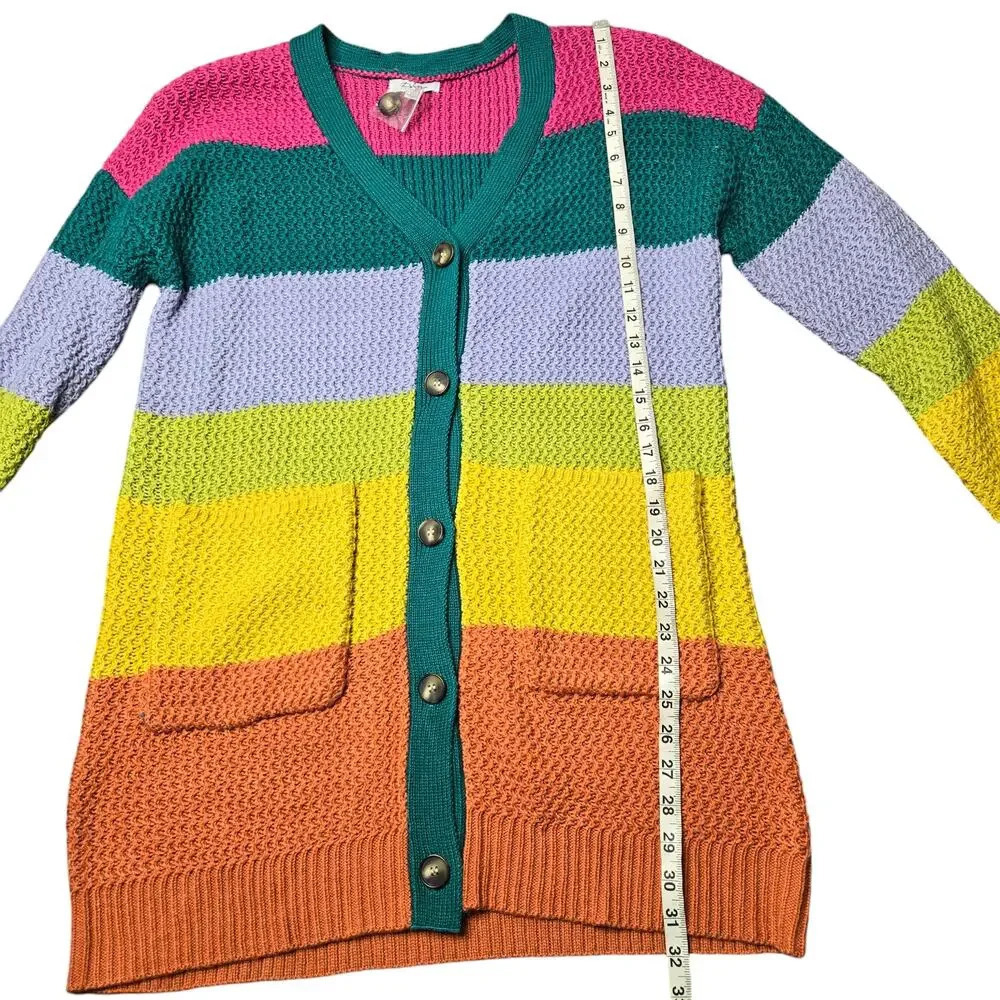 Polagram Multicolor Button Front Midi Cardigan - image 3